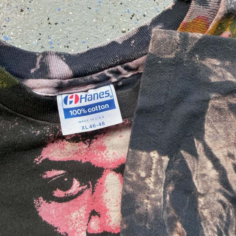 Vintage 1990s Jimi Hendrix Mosquitohead All Over Print T-Shirt Hanes XL - Picture 3 of 8
